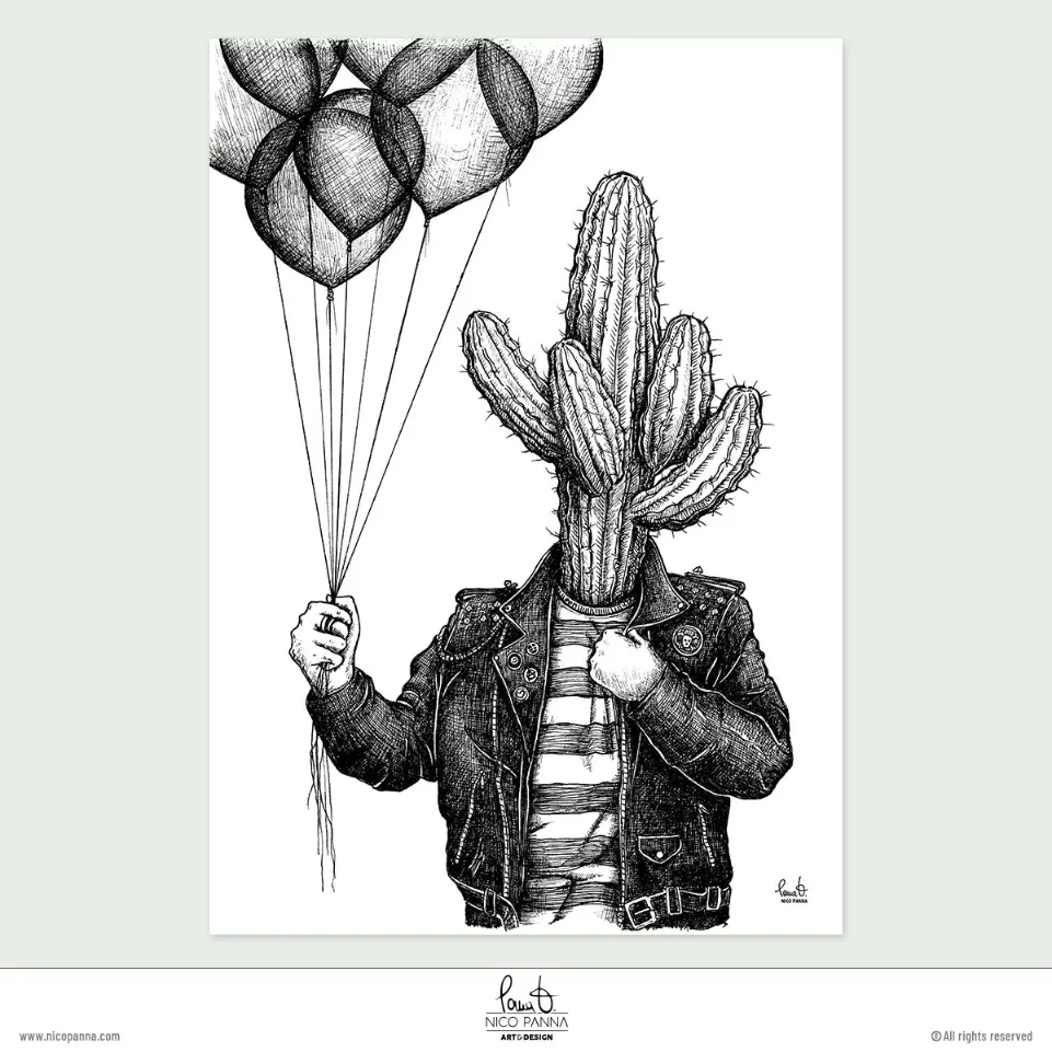 BE CACTUS N°2 b/n
