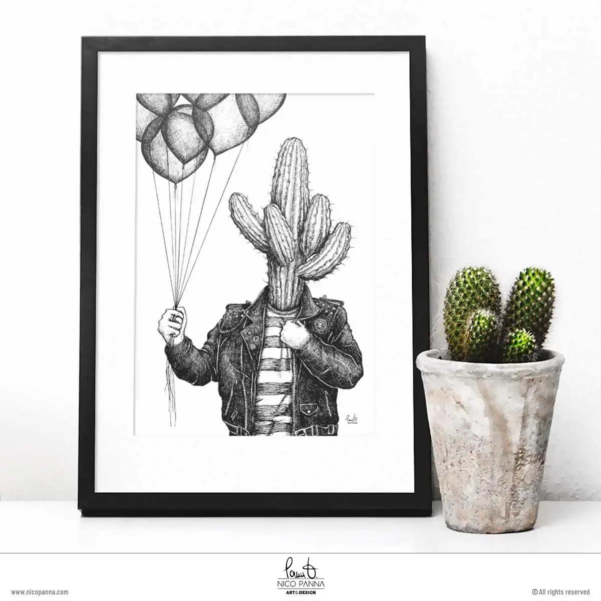 BE CACTUS N°2 b/n - Imagen 3